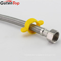 Gutentop 1/2 SS Flexible Rubber Water Tubing Stainless Steel Braid Metal Hose With Connector